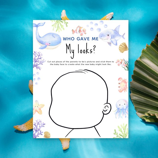 Quem me deu os meus olhares? Jogo de chá de fralda (Criador carregado)