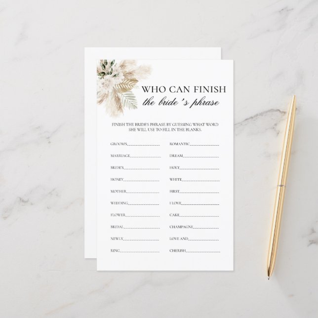 Quem pode terminar o jogo de noiva (Frente/Verso In Situ)