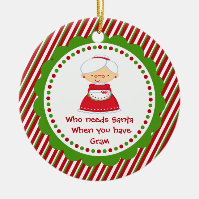 Quem Precisa de Papai Noel... A Vovó Enfeite de Na (Frente)