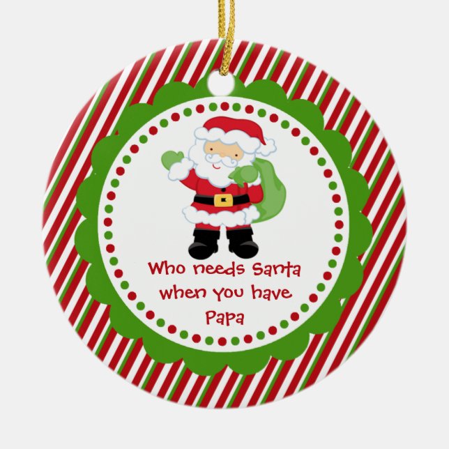 Quem Precisa de Papai Noel... Enfeite de Natal Pap (Frente)