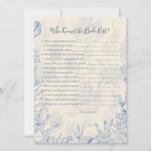 Quem Sabe Cartão de Jogo da Noiva