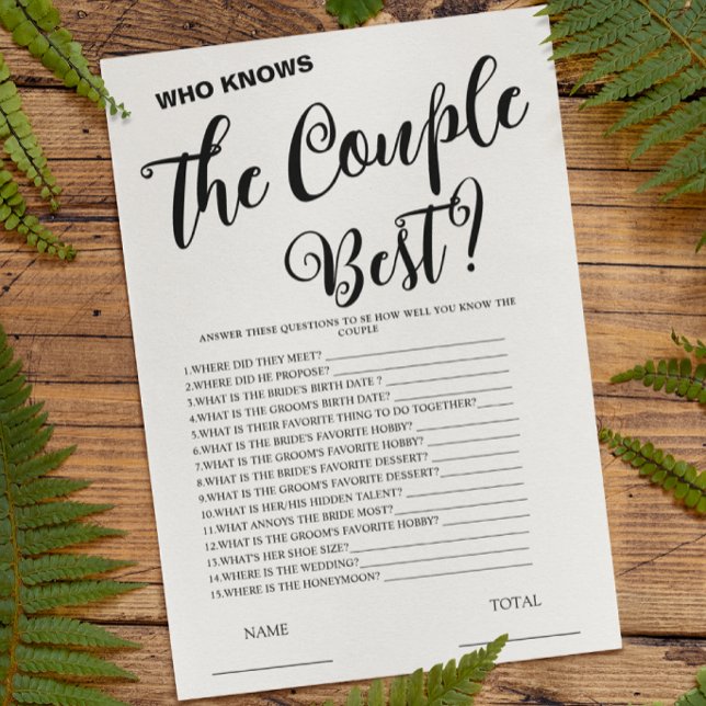 Quem sabe o melhor jogo de noiva simples do Casal (Criador carregado)