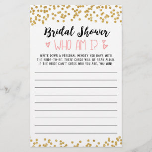 Quem sou eu Chá de panela ou jogo do Hen Party