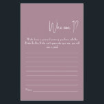 Quem Sou Eu? Folheto de jogos do chá<br><div class="desc">Faça isso por você ao adicionar seu texto. Para acessar ferramentas avançadas de edição, vá para "Personalizar", role para baixo e pressione o link "clicar para personalizar mais". Para obter mais designs correspondentes, clique no link "Outros produtos desta coleção"</div>