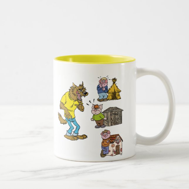 Quem teme o Lobo Grande Bully? Caneca (Direita)