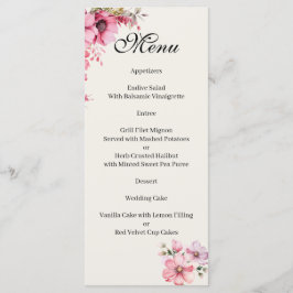 Quenceanera pink Menu