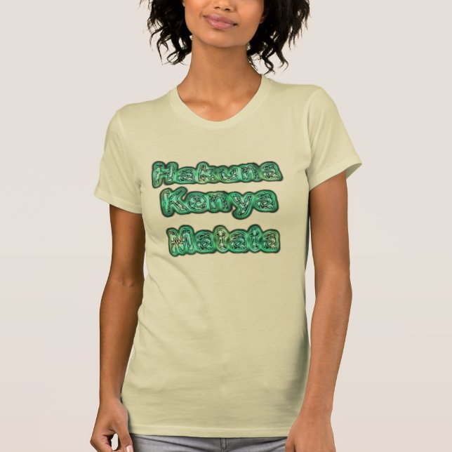 Quênia indo Camisa de Matata de Hakuna Verde (Frente)
