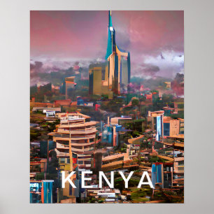 Quênia Nairobi Viagem City Poster