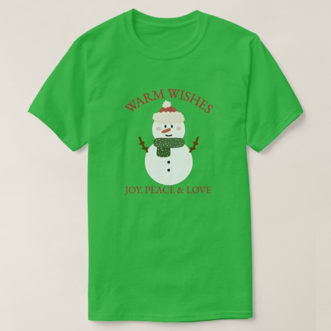 Quente Deseja Camisa De Natal Snowman (Frente do Design)