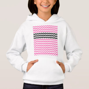 Quente rosa e Preto Chevron por Shirley Taylor