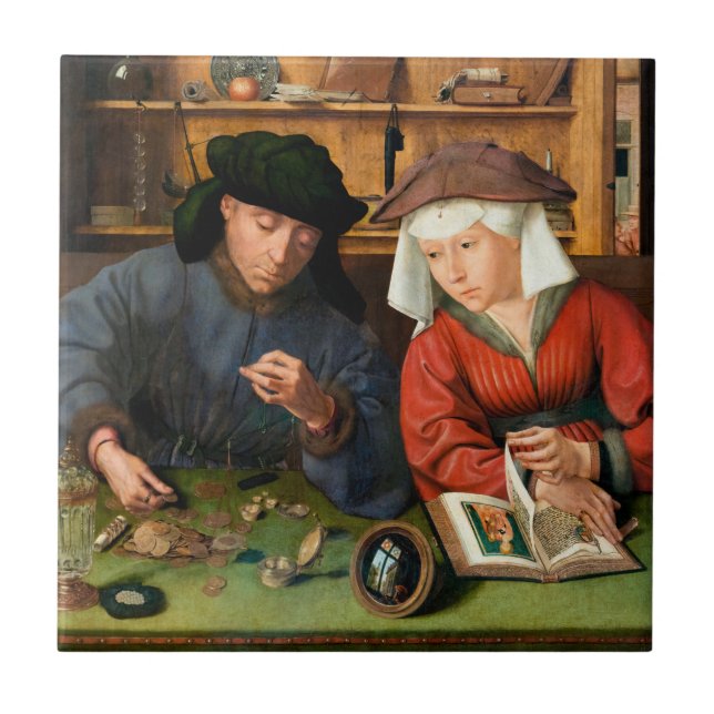 Quentin Matsys - O Moneylender e sua esposa (Frente)