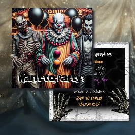 Quer festas? Palhaço, Vampiro e Zombie Halloween