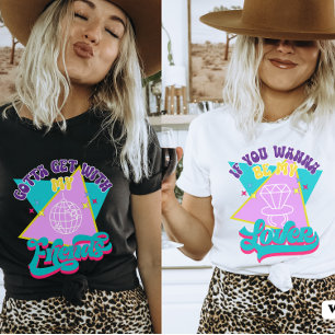 Quer Ser Meu Amante Camiseta Divertida Retro Anos 