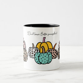 Quer um pouco de abóbora de café? Caneca