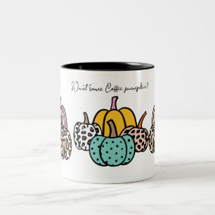 Quer um pouco de abóbora de café? Caneca