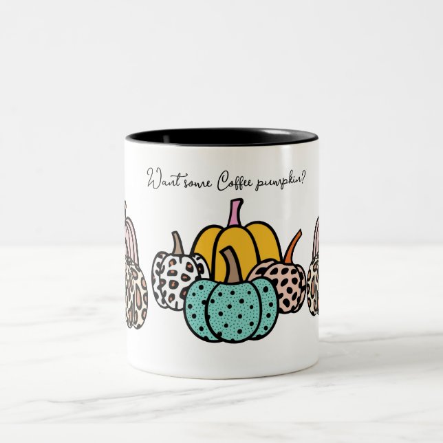 Quer um pouco de abóbora de café? Caneca (Centro)