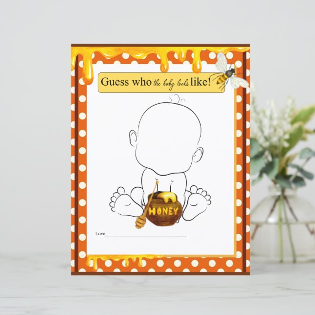 Querida Abelha De Mel Que Vai Bebê Se Parece Com J (Em pé/Frente)