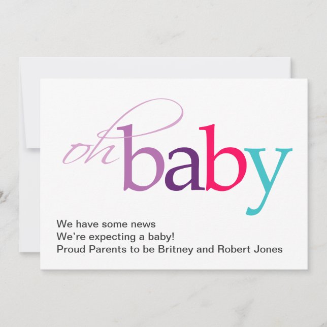 Querida! Anúncio de gravidez (Frente)