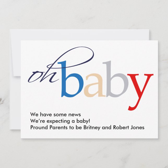 Querida! Anúncio de gravidez (Frente)