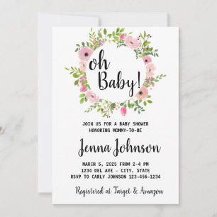 Querida! Convite para chás de fraldas 