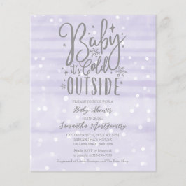 Querida, é frio fora do Chá de fraldas.