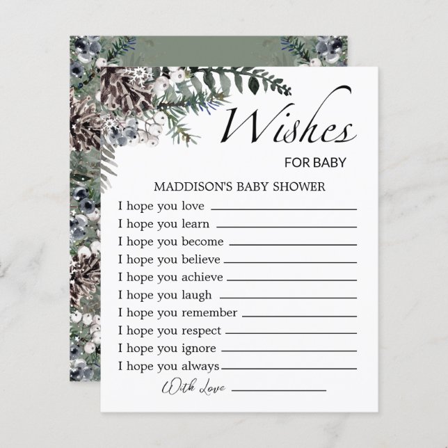 Querida, está frio fora dos desejos para bebê (Frente/Verso)