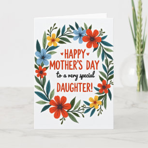 Querida Filha Cartão do Dia das Mães