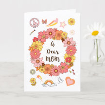 Querida Mãe Cartão do Dia das Mães Paz e Amor