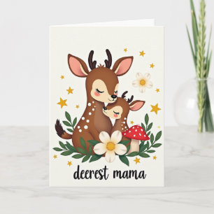 Querida Mamãe Cartão de Amor da Floresta