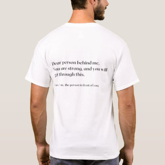 Querida Pessoa Atrás De Minha Camisa De T