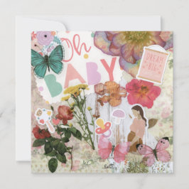 Querida! Placa de saudação plana do chá de fraldas