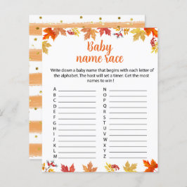 Querida Um pouco de Pumpkin Baby Name Race game