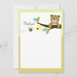 Querida Urso e Bebê Flat Obrigado Notas
