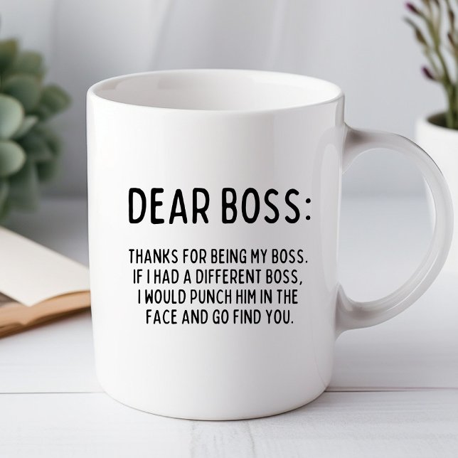 Querido Chefe Caneca de Escritório Divertida (Criador carregado)