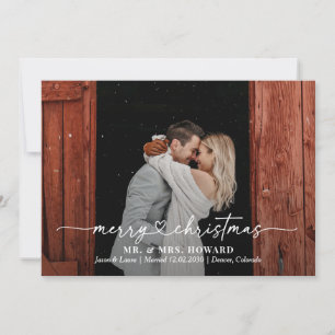 Querido Coração Feliz Cartão com fotos de Natal