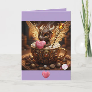 Querido Dragão Vale-Cacau Quente & Cartão de Vday