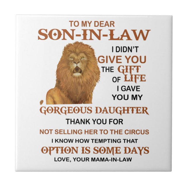 Querido genro, eu não lhe dei o presente da vida (Frente)