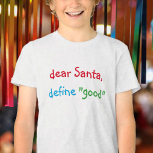 Querido Papai Noel Defina Camiseta Engraçada Natal