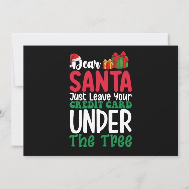 Querido Papai Noel Deixe seu Cartão de Crédito no  (Frente)