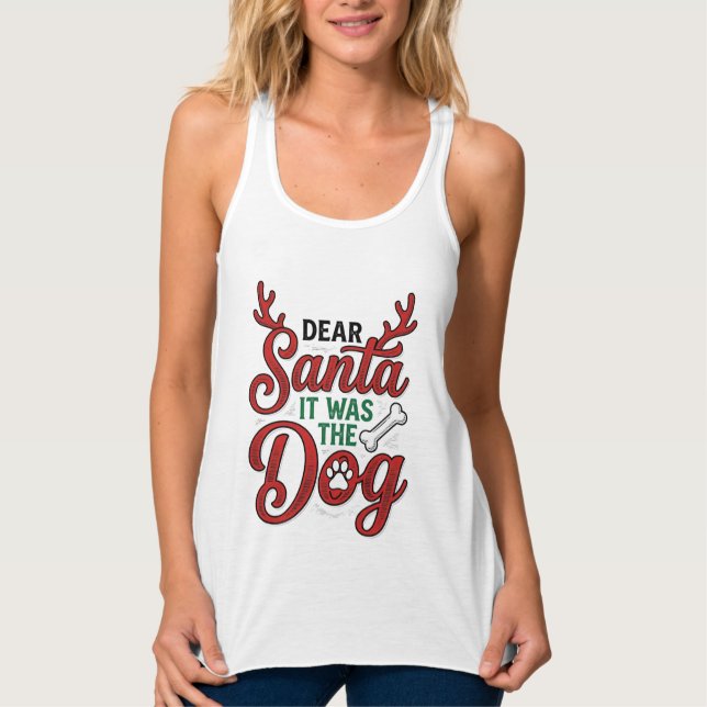Querido Papai Noel Foi O Cachorro Camisa De Natal  (Frente)