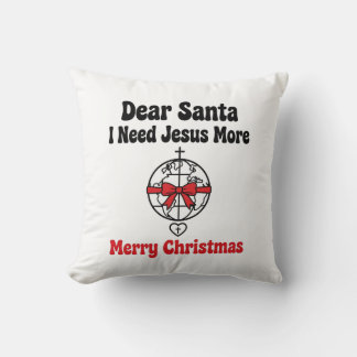 Querido Papai Noel Jesus Almofada - Presente de Fé