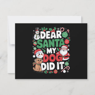 Querido Papai Noel Meu cachorro fez isso Natal eng