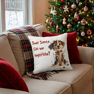 Querido Papai Noel Podemos Negociar? Almofada de N