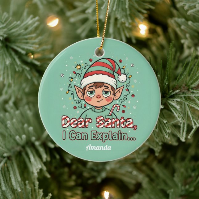 Querido Papai Noel Posso Explicar Enfeite Divertid (Árvore)