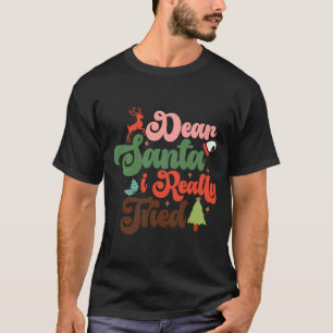 Querido Papai Noel Retro Groovy Camiseta de Natal 