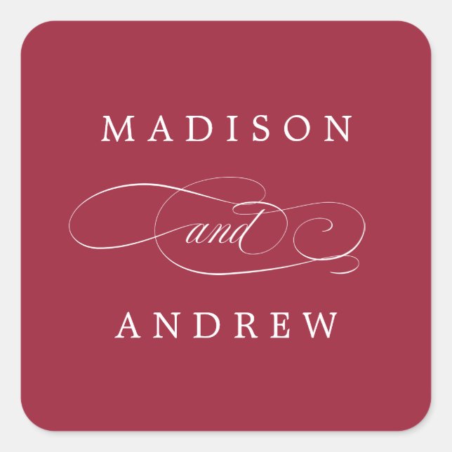 Queridos | Adesivos de Casamento Personalizados (Frente)