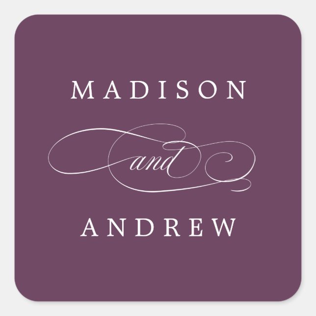Queridos | Adesivos de Casamento Personalizados (Frente)
