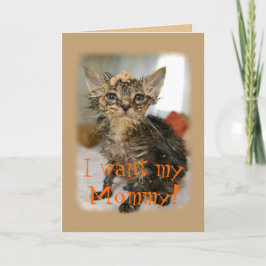 Quero A Minha Mamãe! Cartão do Kitten Mensado
