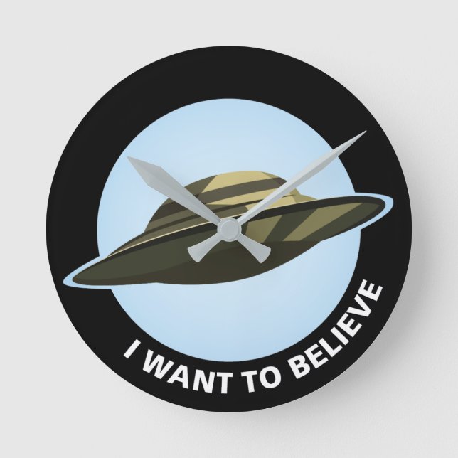 Quero Acreditar No Relógio De Parede Acrílico (Frente)