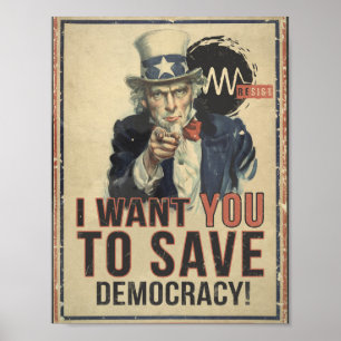 Quero Que Salve O Poster De Protesto Pela Democrac